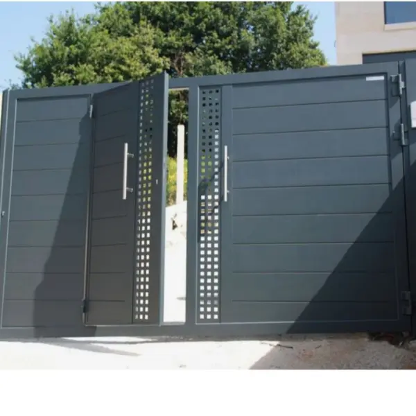 Portones de metal - con puerta - 3