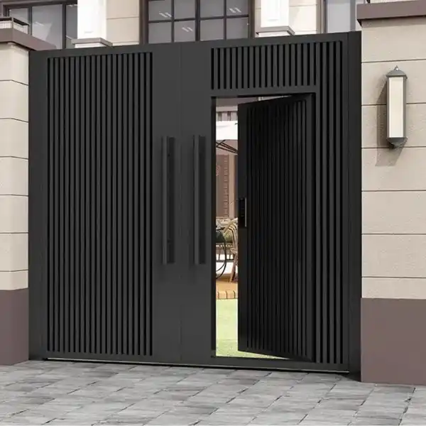 Portones de metal - con puerta - 6