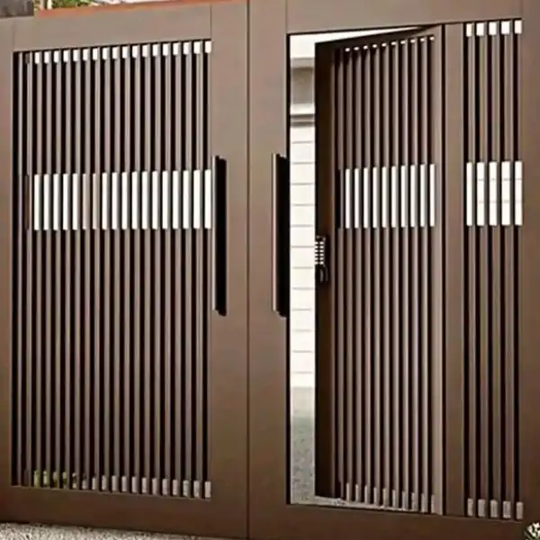 Portones de metal - con puerta - 8