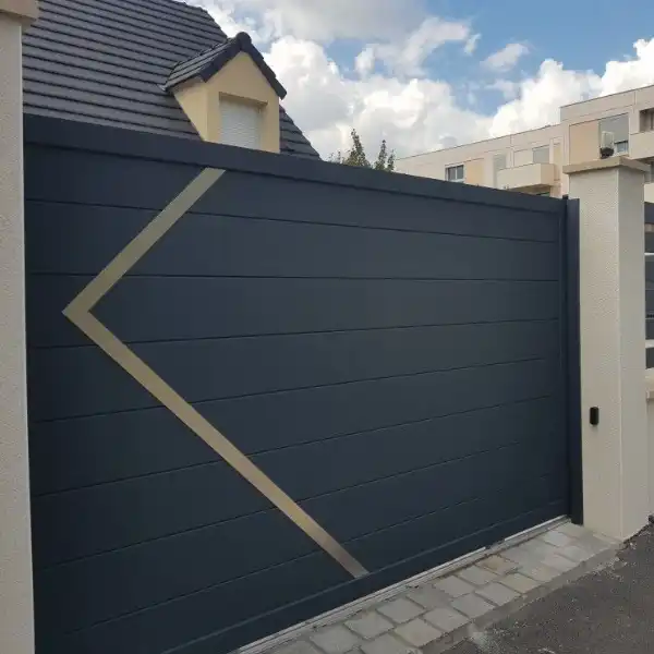 Portones de metal corredizos modernos - 1