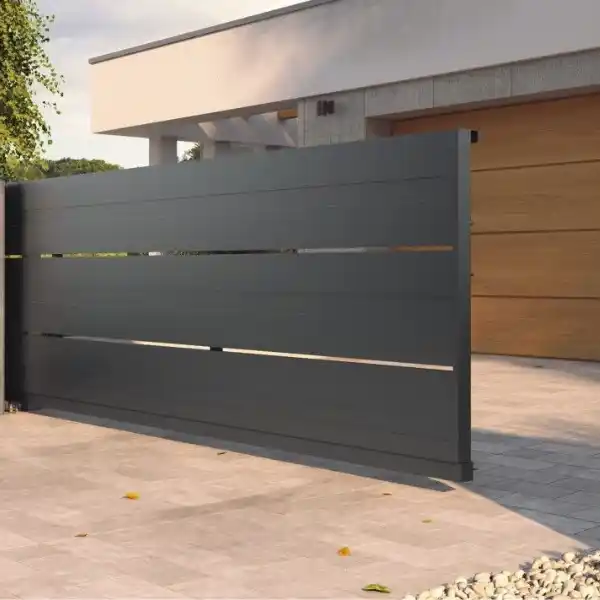 Portones de metal corredizos modernos - 3