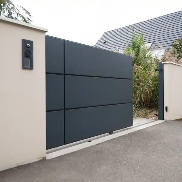 Portones de metal corredizos modernos - 4